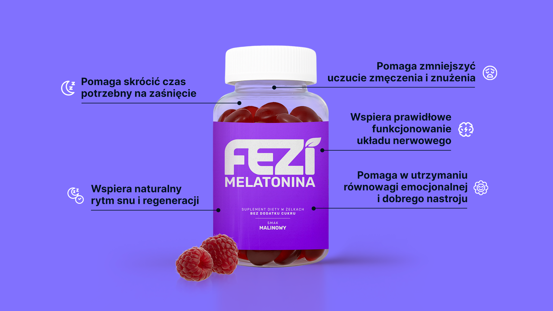 FEZI Melatonina w Żelkach Benefity PC