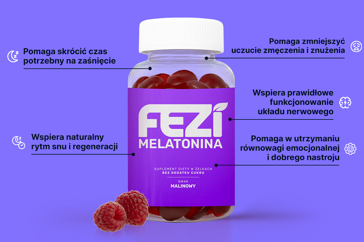 FEZI Melatonina  w Żelkach Benefity Tel